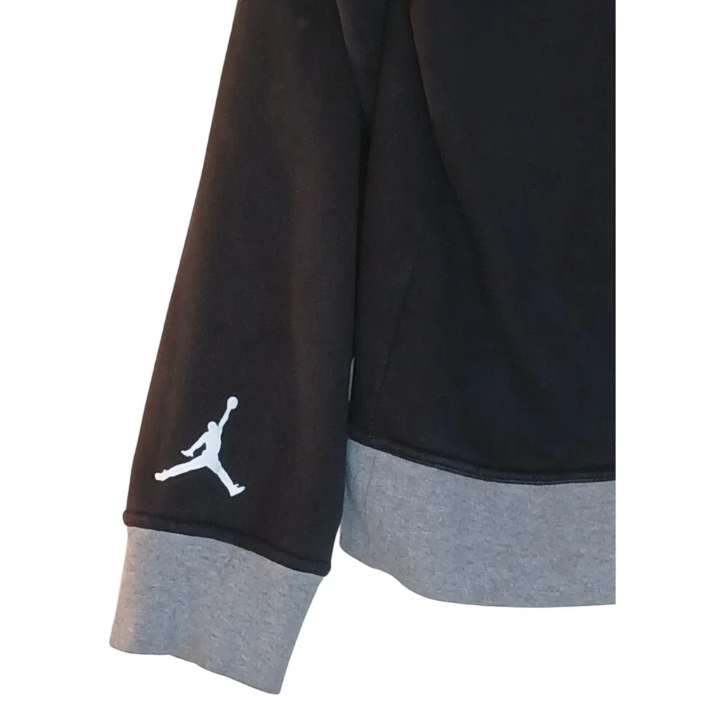 Air Jordan Mens L Sport Fleece‎ Pullover Hoodie Black Jumpman Center Pocket